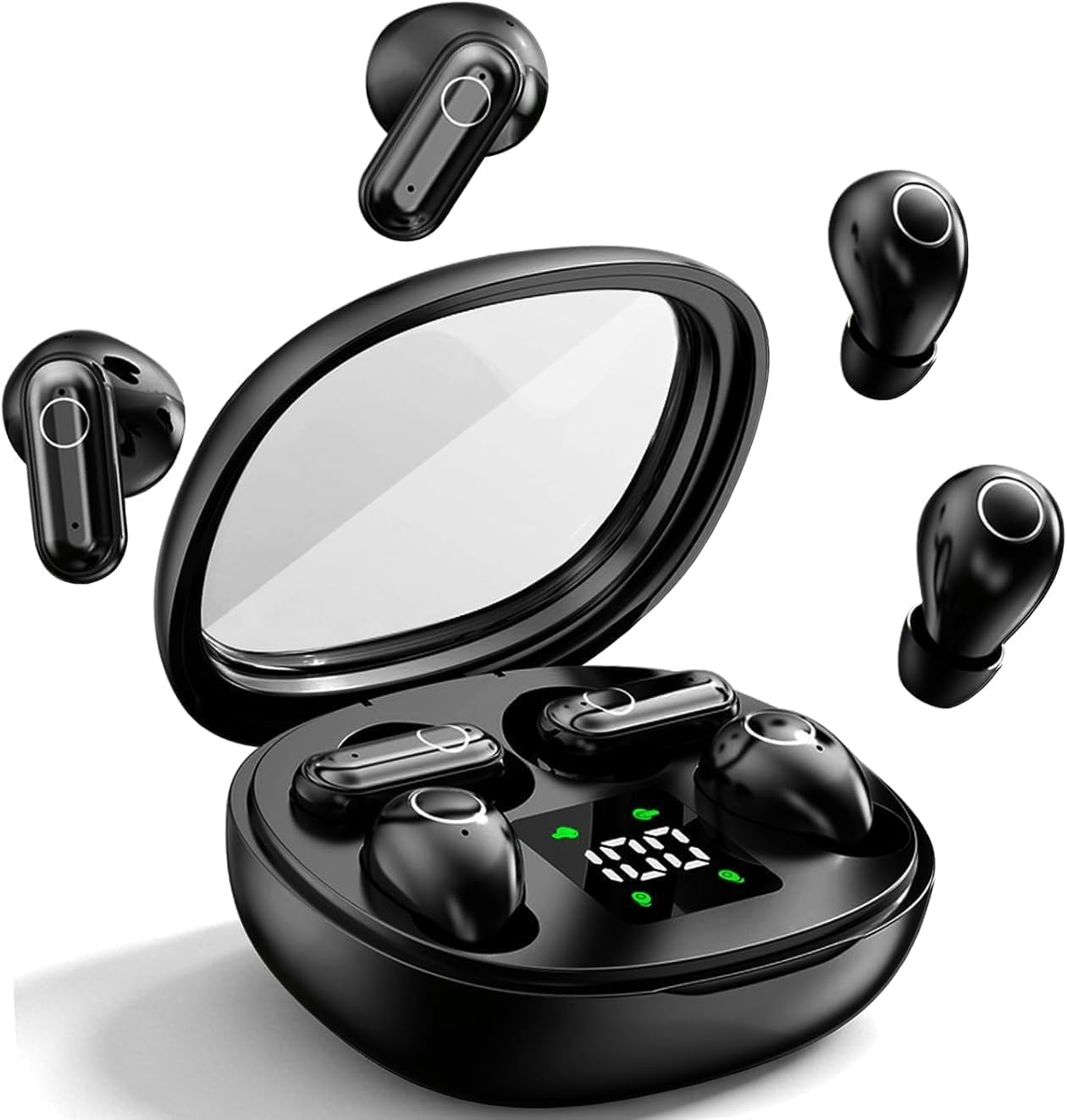 Mini Wireless Sleep Earbuds for Small Ears Invisible Low Profile Sleep Work Earbuds Tiny Discreet in-Ear Headphones Discreet