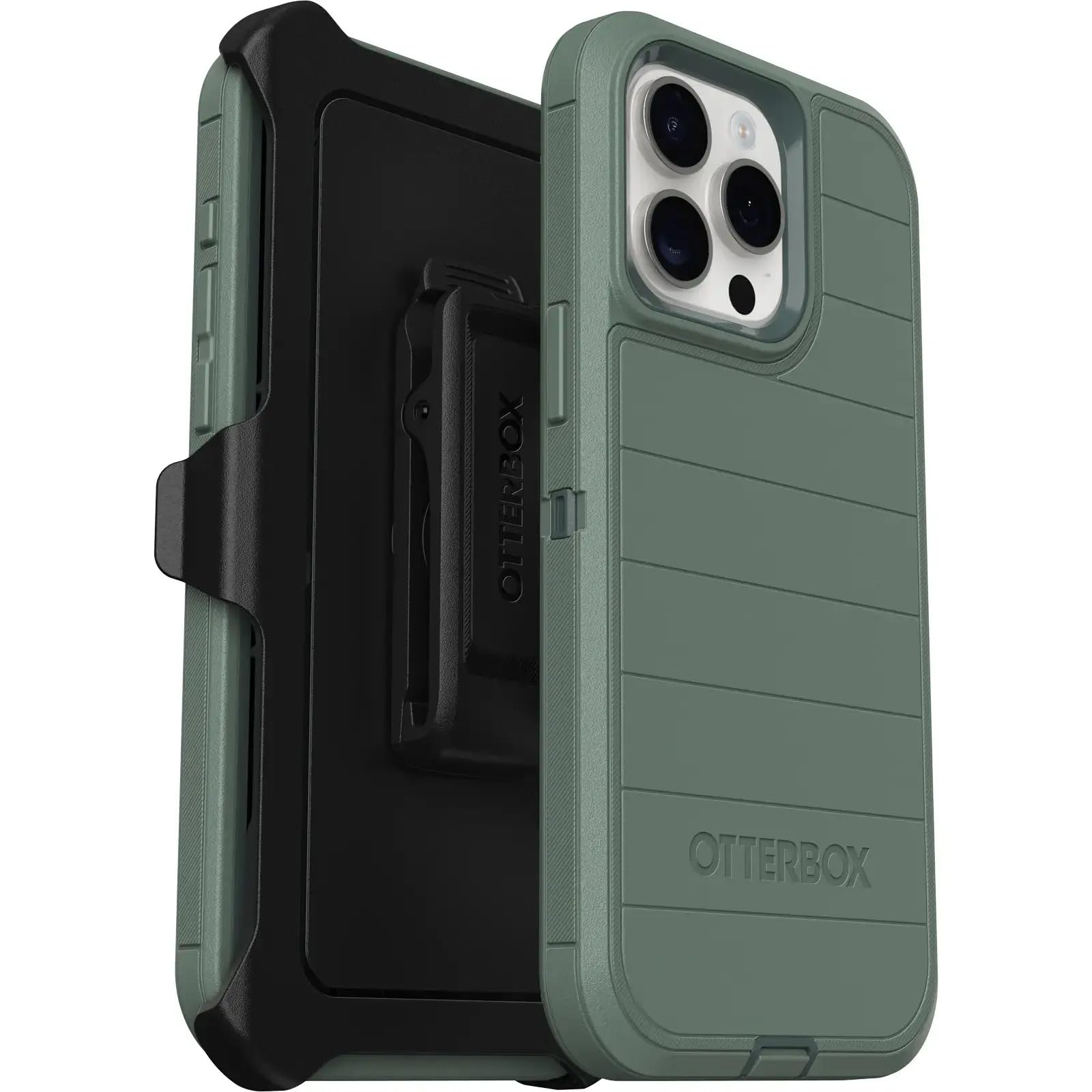 OtterBox iPhone 15, iPhone 14, & iPhone 13 (Only) - Defender Series Case - Forest Ranger (Green) - Screenless - Rugged & Durable - with Port
