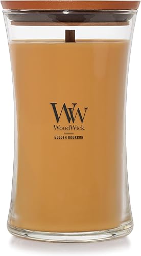 Vista 124 de WoodWick - Vela mediana de reloj de arena, aroma Fireside, cera de mezcla de soja prémium, se agrieta mientras se quema, perfecta para regalo, 9.7