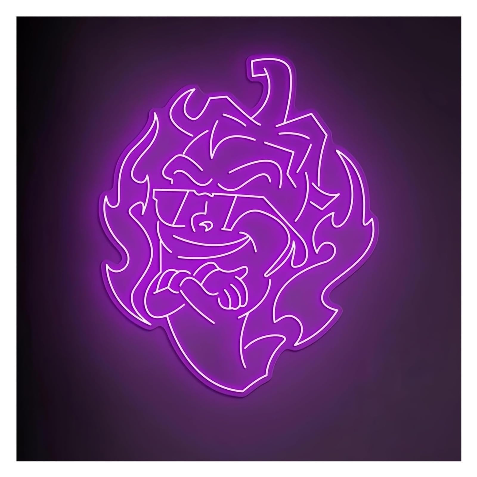 Insegna luminosa al neon Lampada al neon rilassante con scritta "Peperoncino", ideale per bistrot e ristoranti(D,80cm)