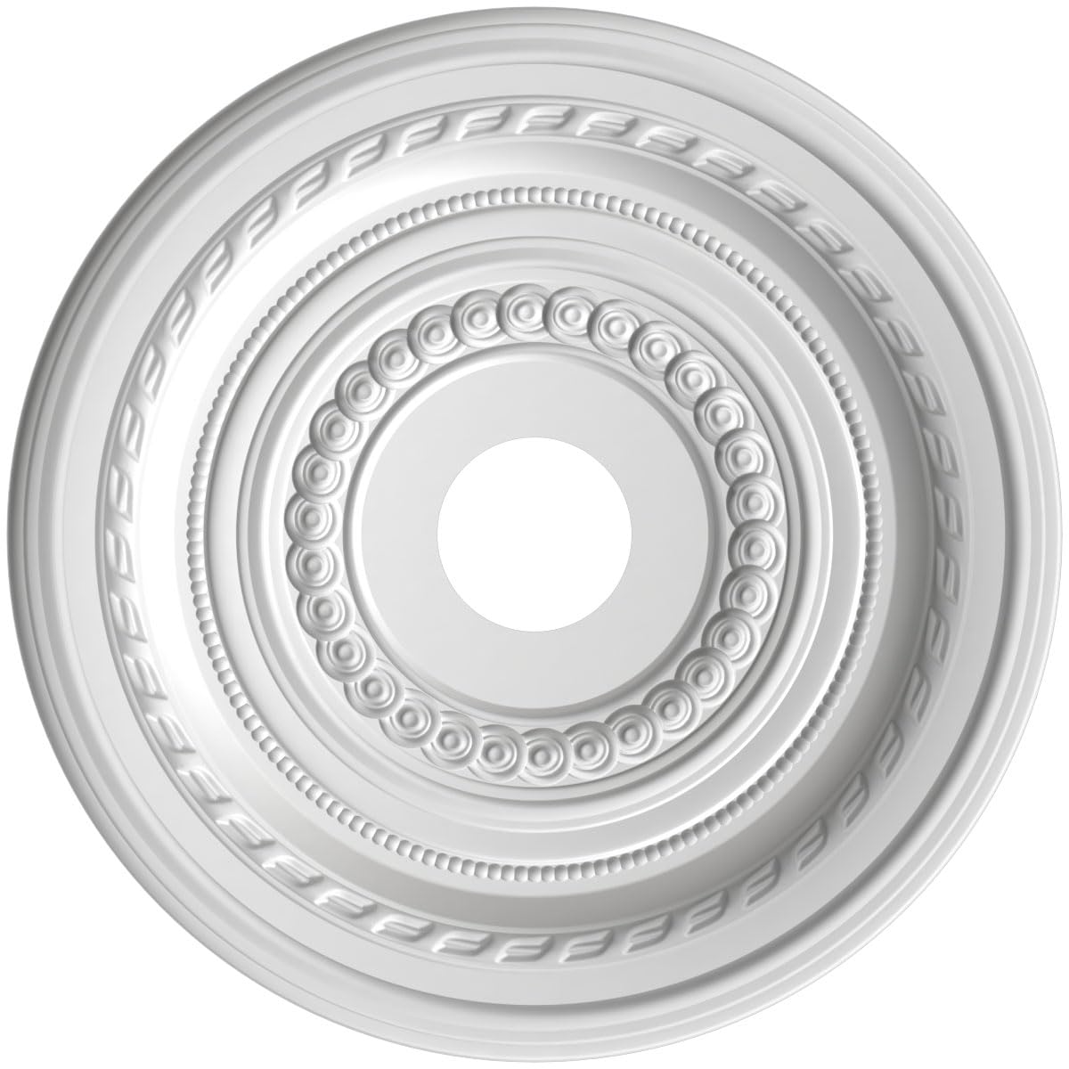 19"OD x 3 1/2"ID x 1"P Cole Thermoformed PVC Ceiling Medallion (Fits Canopies up to 5 1/8"), UltraCover Satin Hunt Club Green — Amazon image 5
