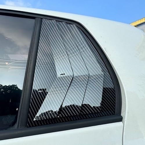 Osłonami Nawiewu Powietrza Pasuje do Golf 6 09-12 z włókna węglowego tylna szyba samochodu osłona żaluzji żaluzja boczny nawiew Triangle trójkąt zmodyfikowany(B-carbon fiber)