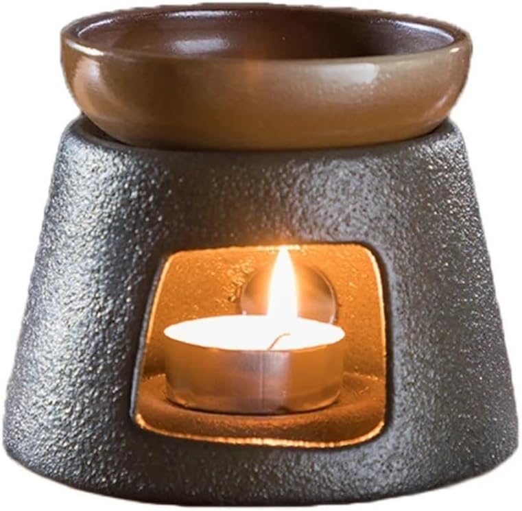 Candle Heating Base Pottery Tea Stov Ceramic Heater Stand Tea Maker Teapot Warmer Insulation Base Warmer Coffee Water(D)