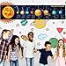 Solar System Poster Science Banner Large Educational Kids Outer Space Banner Poster Background Classroom Planetary Poster for Kids Classroom Bedroom Wall Art Educational Decorations, 70.9 x 15.7 Inch