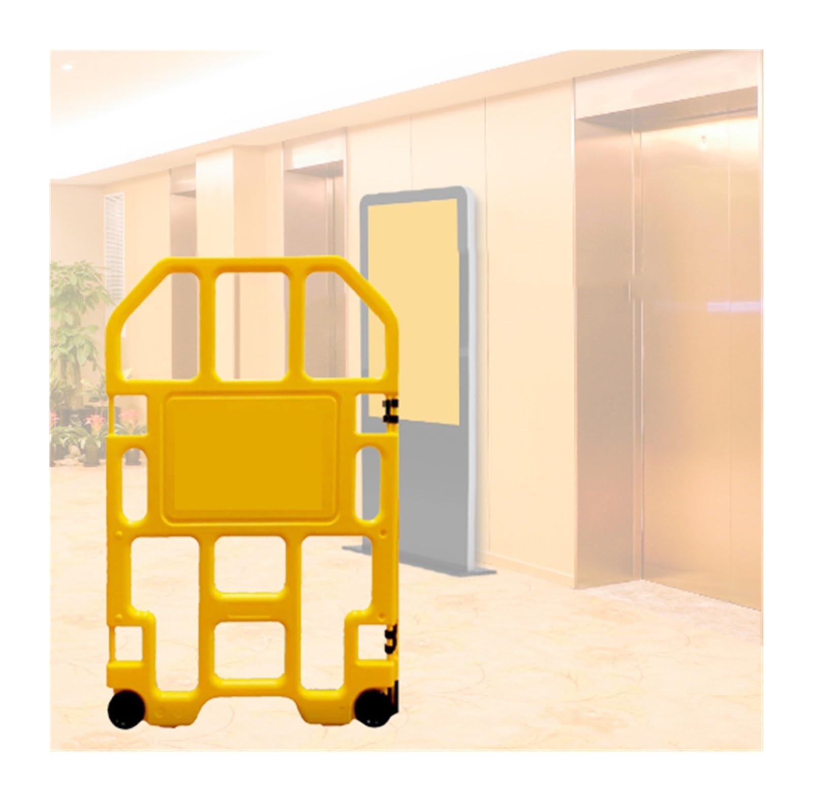 Barrière de sécurité portable à roues pour balisage de chantier temporaire