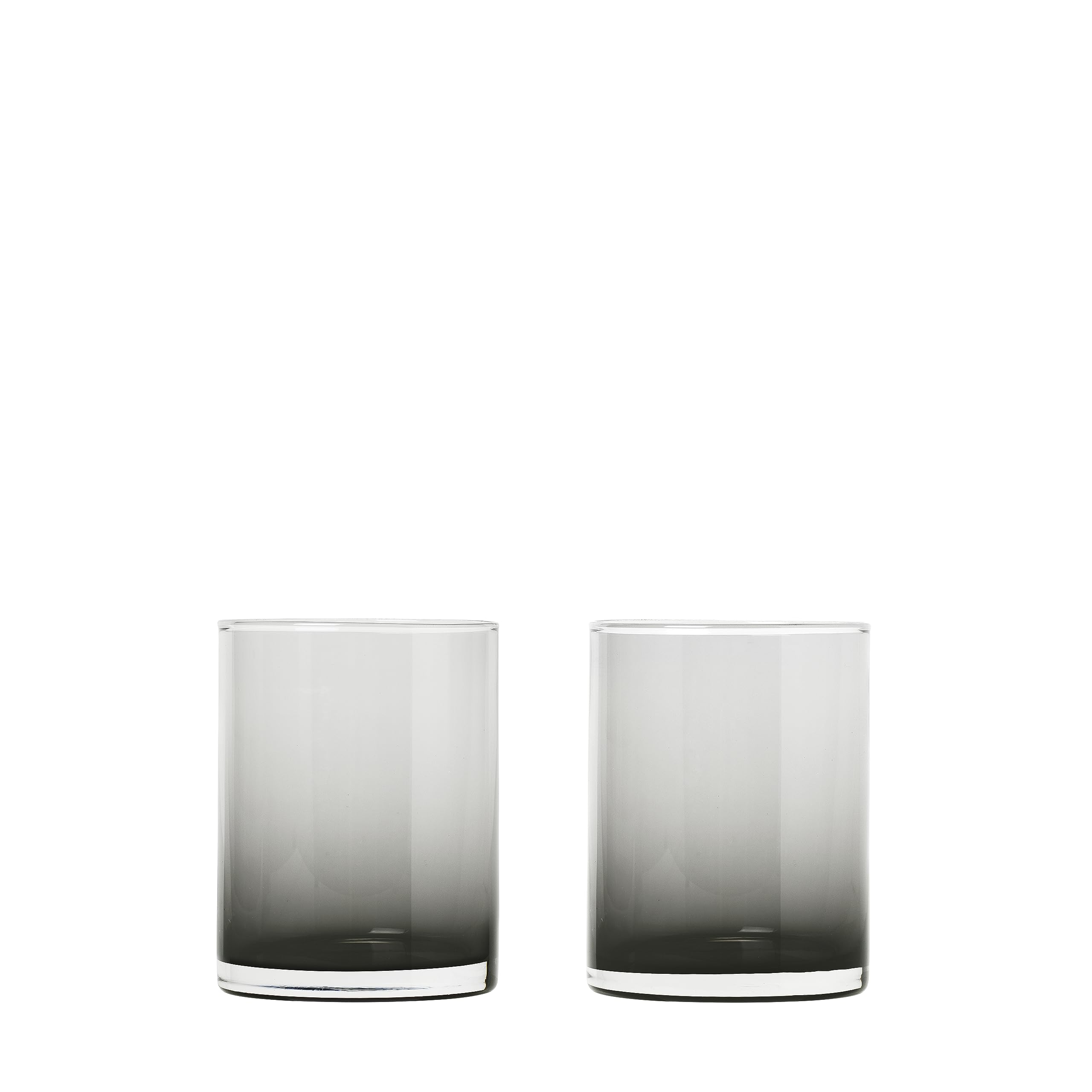 blomus Wasserkaraffe -SPLASH- Glaskaraffe 1 Liter + 2 Trinkgläser 220ml SET (Dark Gray)