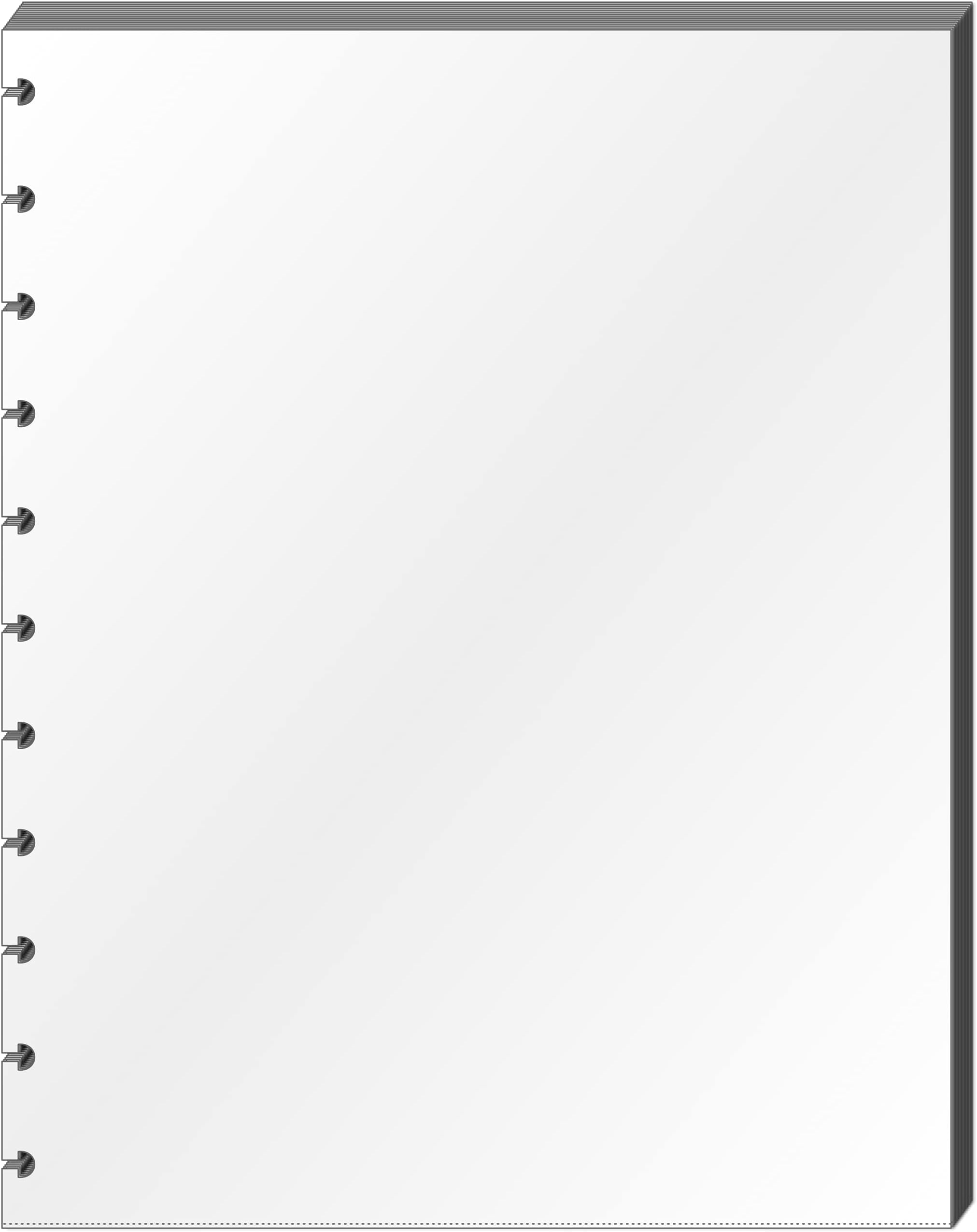 Eleven Discs Letter Sheet Protectors for Discbound Notebooks fits Circa, Arc, TUL (Transparent, Set of 25)