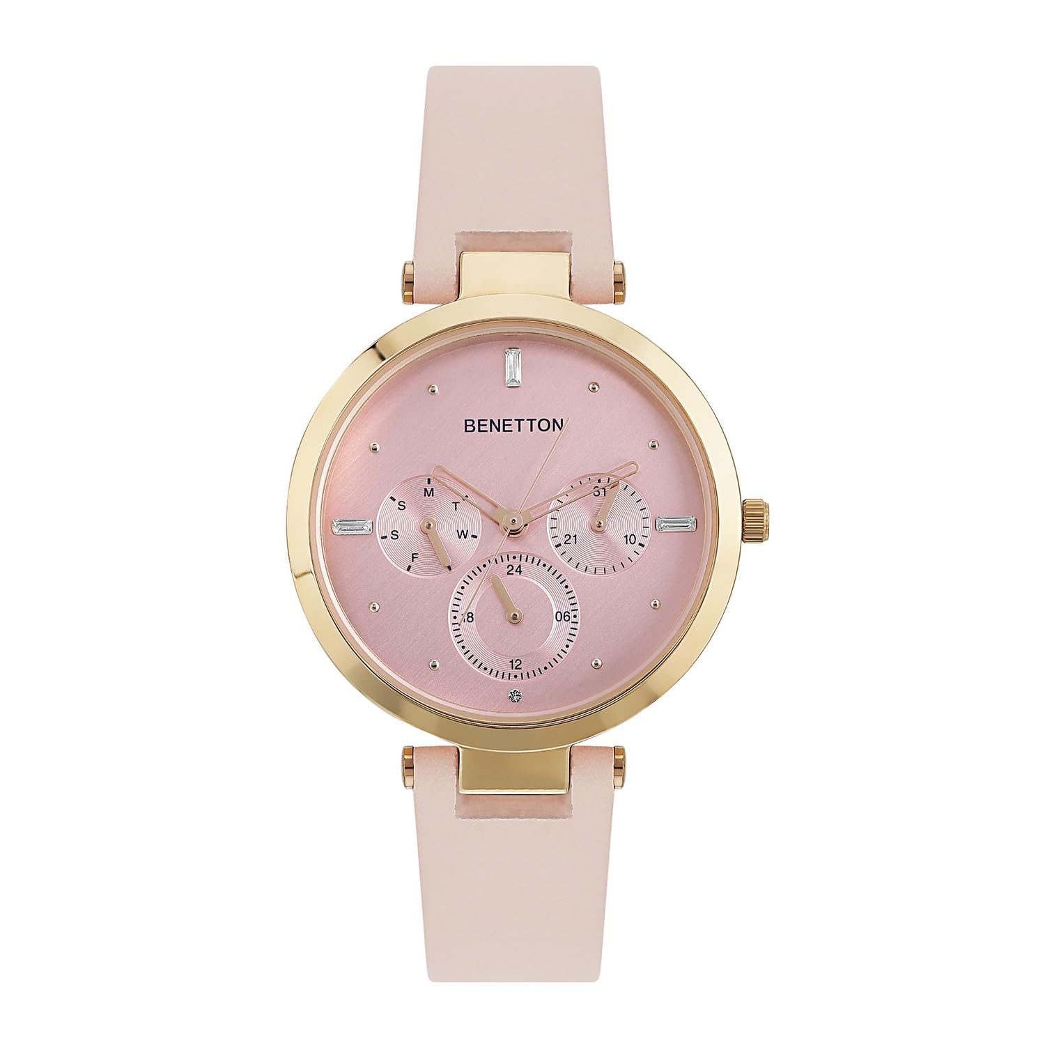 United Colors of Benetton Women Pink Round Dial Analog Watch