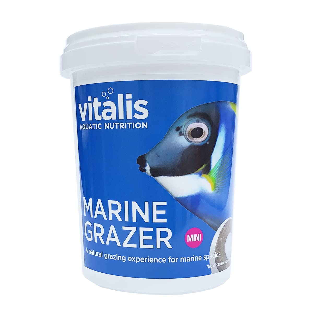 Vitalis Marine Mini Grazer Fischfutter Aquarium (240g) Fischfutter Aquarium Grazer für Marine Fischarten - hochverdaulich und ausgewogen - Vitamine und Mineralien