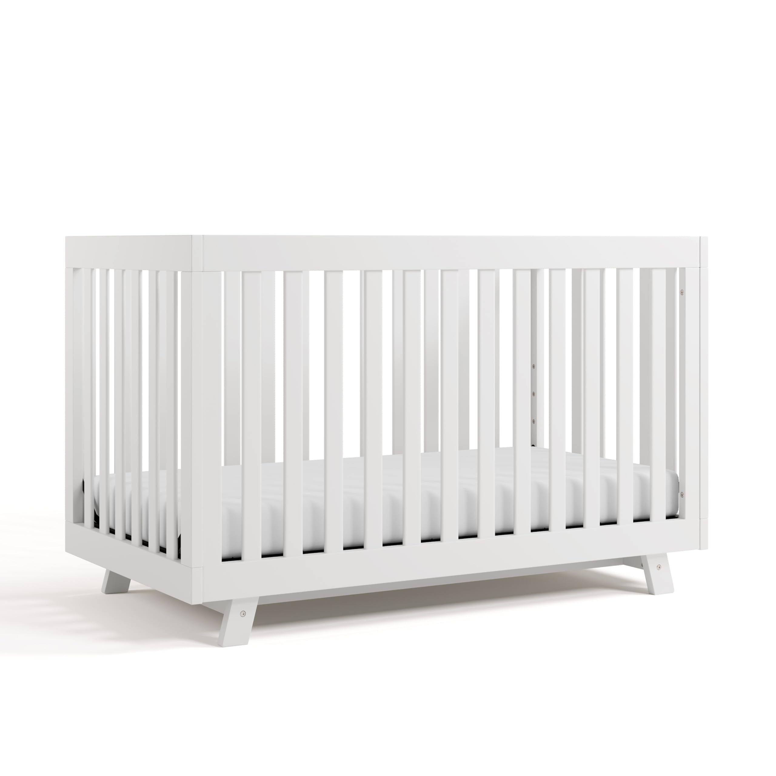 Storkcraft Beckett Convertible Crib (White) – Converts from Baby Crib to Toddler Bed and Daybed, Fits Standard Full-Size Crib Mattress, Adjustable Mattress Support Base