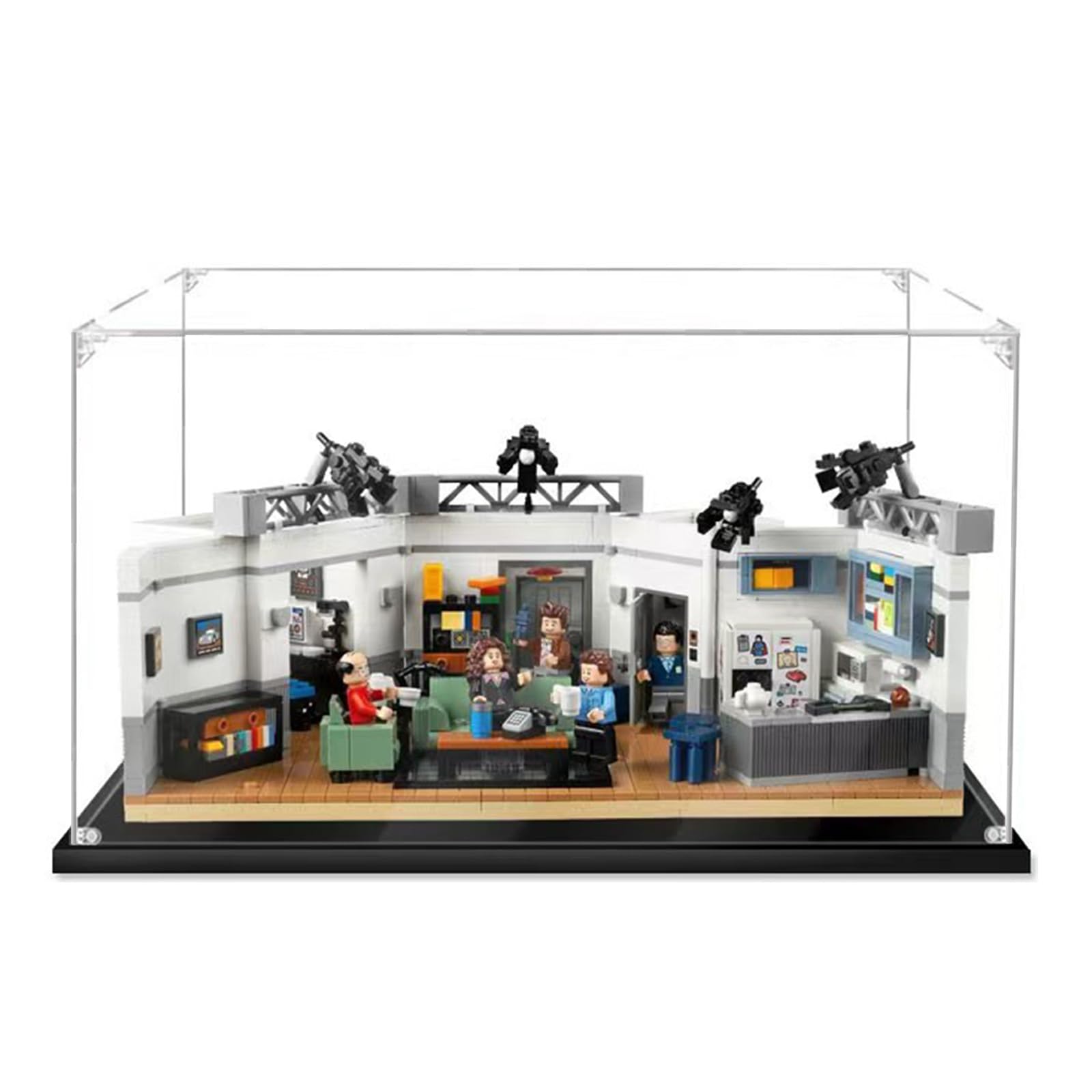 Vetrina Acrilica Trasparente Antipolvere, Una Grande Display Box Per Lego Modello serie. (40x20x20cm, Base nero)