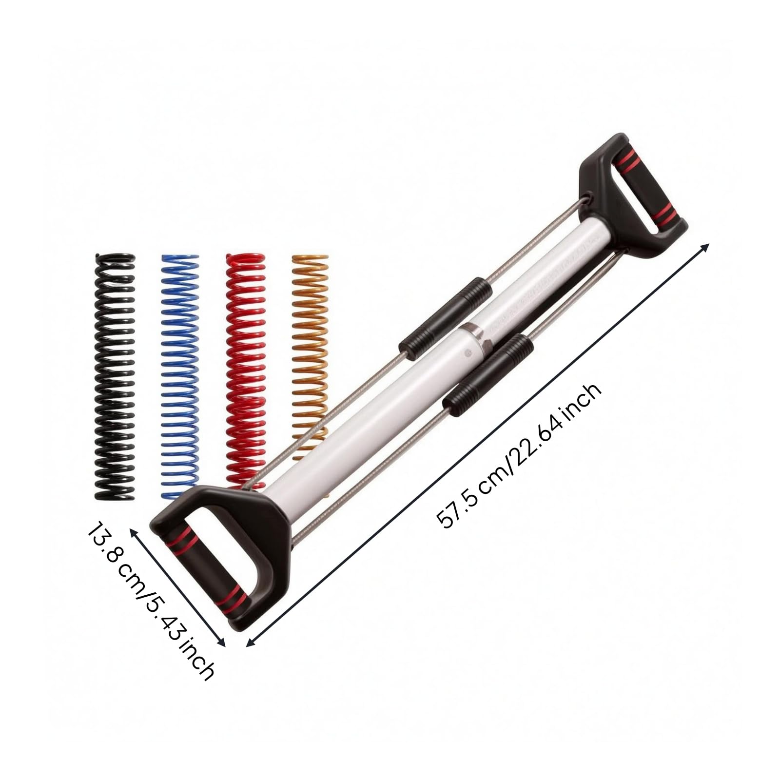 Baoblaze Portátil Ejercicio con Resorte Interno y Cuerpo Aleación Aluminio para Trabajo Fuerza en la Parte l Cuerpo para Entrenamiento Domicilio