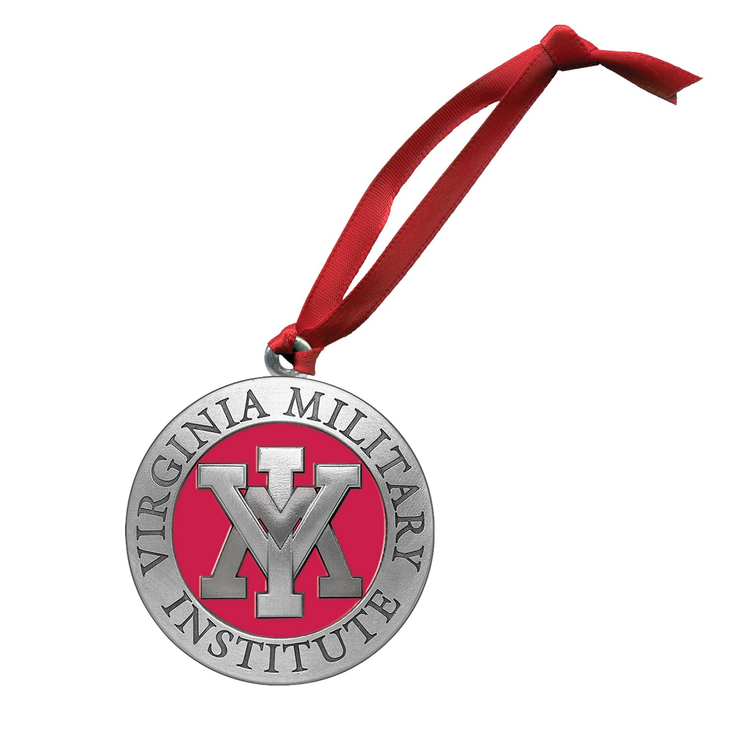 Virginia Military Institute Ornament | Hand-Sculpted Christmas Tree Ornament | Intricately Crafted Metal Pewter Alma Mater Inlay