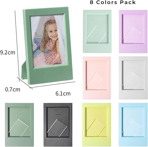 Miniatura 4 de FOVIUPET Paquete de 8 colores mini marco de fotos para Fujifilm cámaras de película instantánea Instax Mini 1211987+EVO colorido Polaroid 2x3 marco