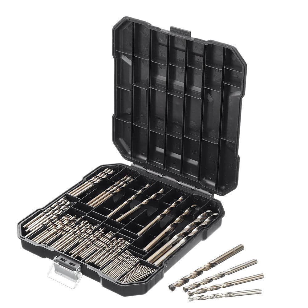 VIDOO Jeu de 99 Forets Cobalt M35 1,5-10mm HSS-Co pour Acier Inox Bois Métal