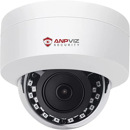 Anpviz UltraHD 4K (8MP) Outdoor Security IP PoE Dome Camera with Microphone/Audio, 3840x2160, Human Vehicle Detection, 100ft Night Vision, 2.8mm Wide Angle, IP66 Waterproof, Not PTZ (U Series)