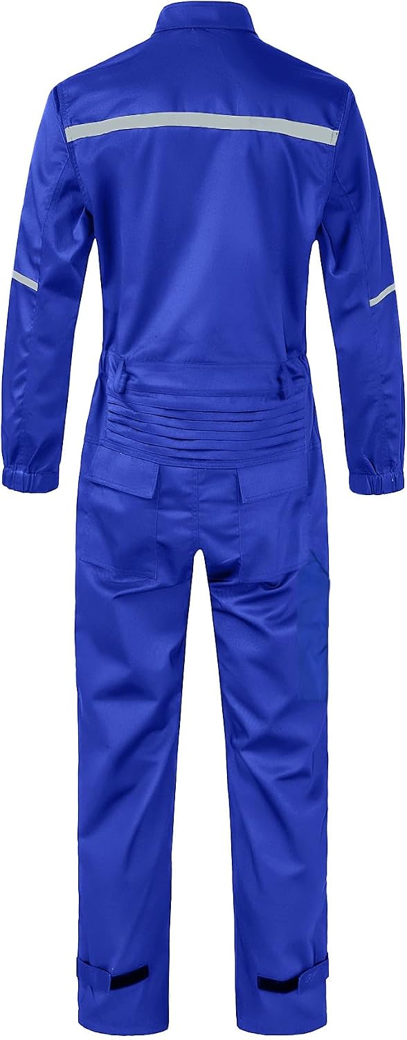 Mens Workwear Coveralls Multi Pockets Work Suit Mechanic Overalls Jumpsuits Unisex Long Sleeve Garage Coverall