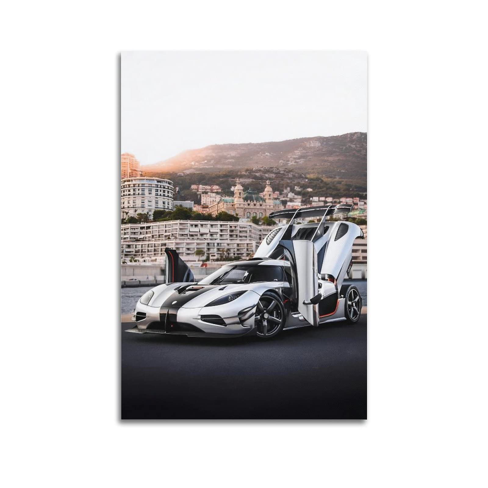 ESTE Sports Car Poster for Koenigsegg Agera One Supercar Racing Car Poster Decorative Painting Canvas Wall Posters And Art Picture Print Modern Family Bedroom Decor Posters 12x18inch(30x45cm)
