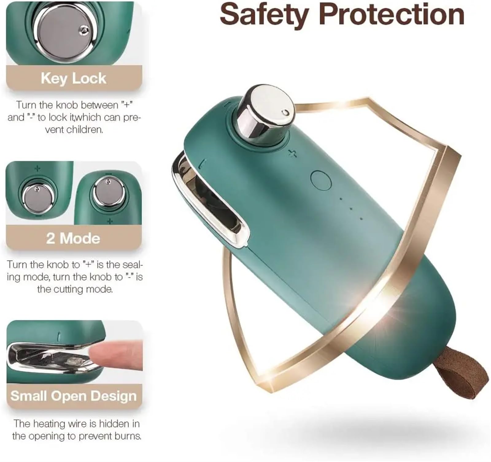 Sellado de bolsas Máquina selladora, Sellador de bolsas USB portátil, máquina de sellado al vacío, sellador térmico de mano, máquina de embalaje de cocina for bolsas de chips, bolsas de almacenamient