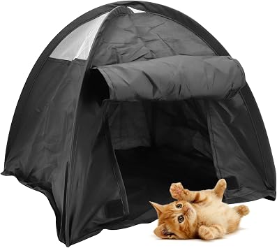 Small Cat and Dog Tents for Outside, Kennel | Teepee for Indoor and Outdoor, Pet House, Puppy Kitten Cage Hideaway Accessories Not for Adult Pets