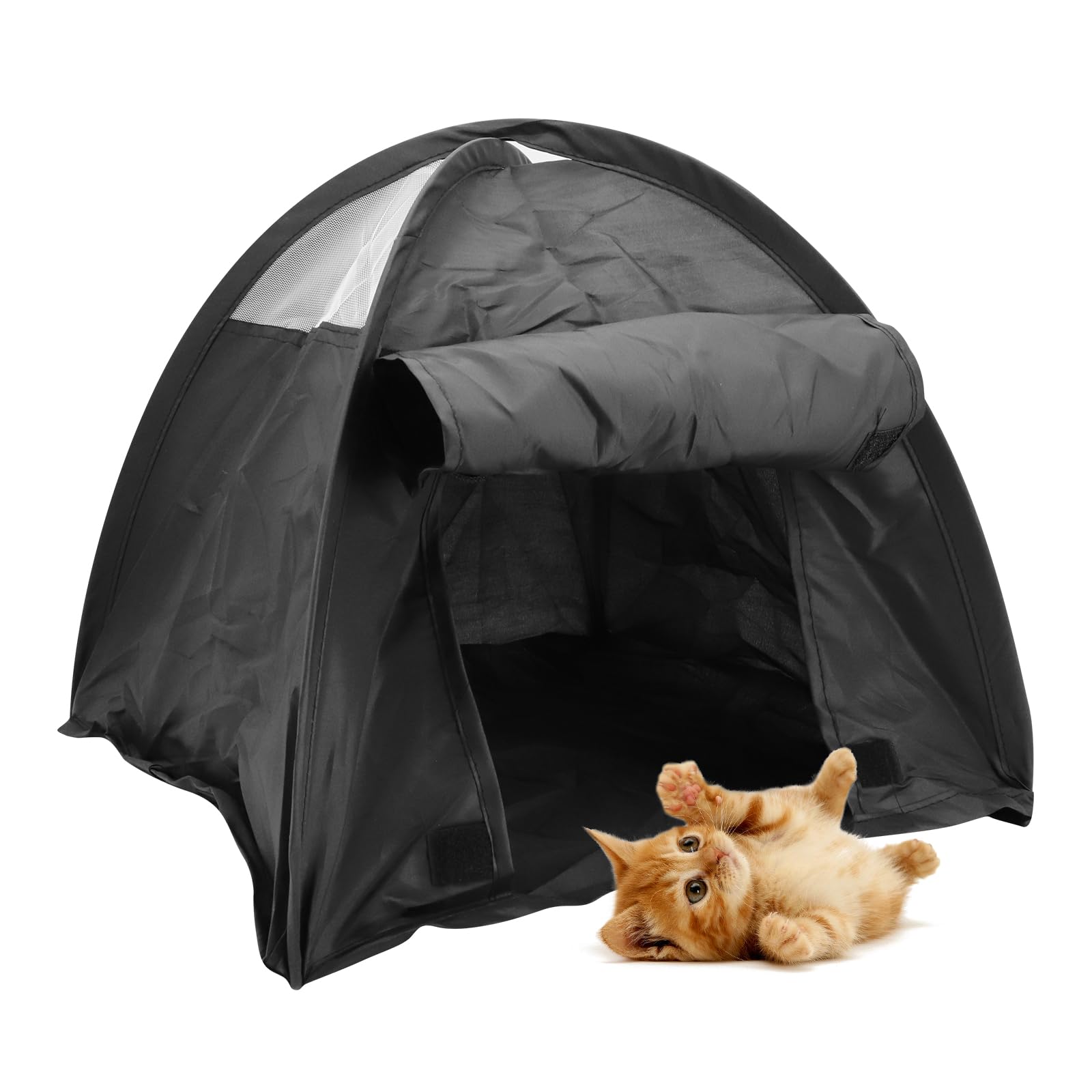 Beowanzk Tipi para perros y gatos pequeños para exteriores, caseta para gatos | Tipi para perros para interiores y exteriores, casa para gatos y perros, accesorios de jaula para cachorros y gatitos