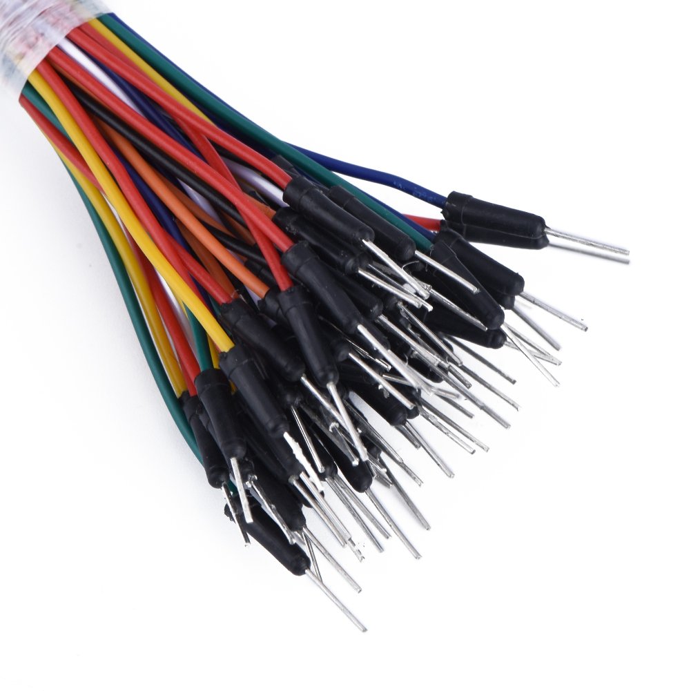 Kit di cavi jumper breadboard Ftory, Cavetti Jumper Filo, Kit di cavi flessibili da maschio a maschio senza saldatura da 65 pezzi, Multicolore, Compatibile con Schede Arduino