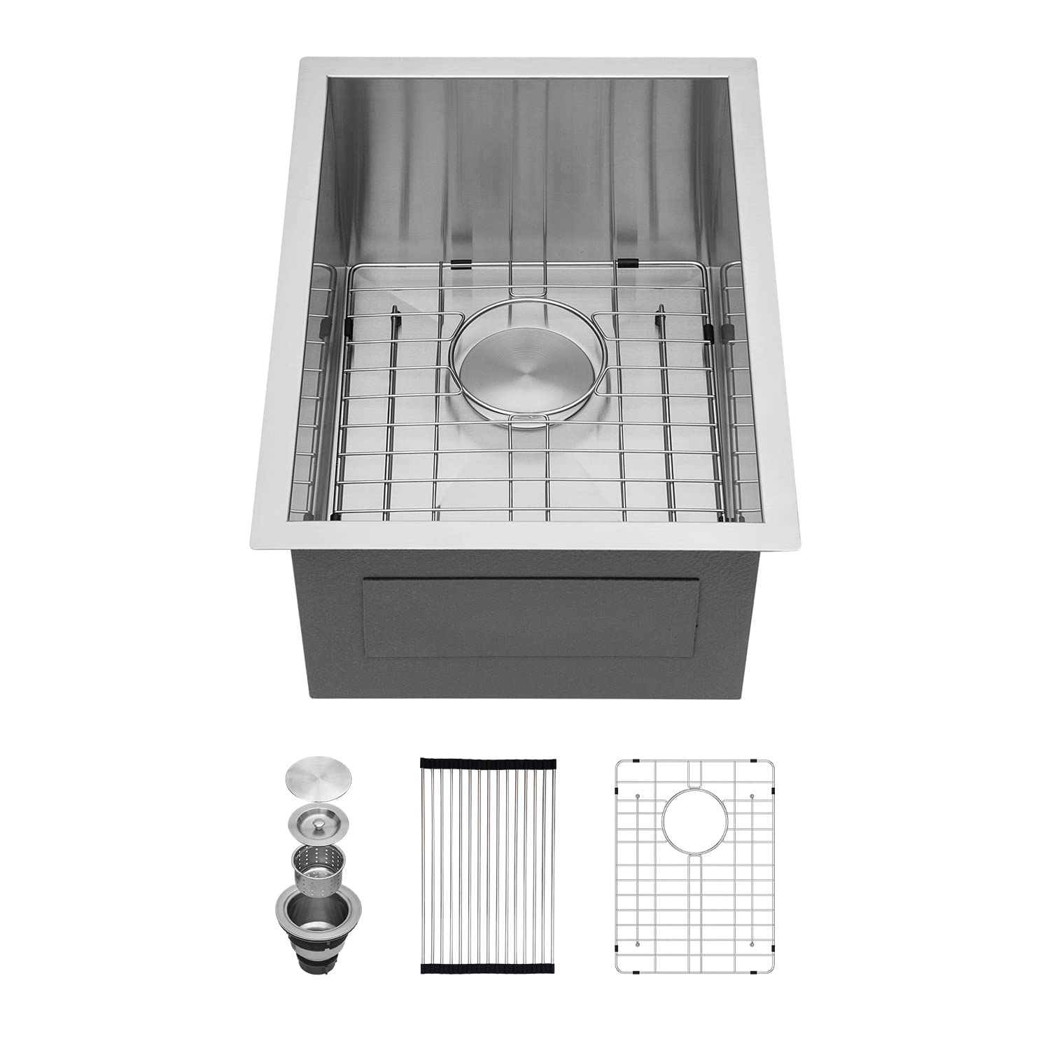 Kichae 14"x 18" Bar Prep Sink Undermount 18 Gauge Stainless Steel Deep