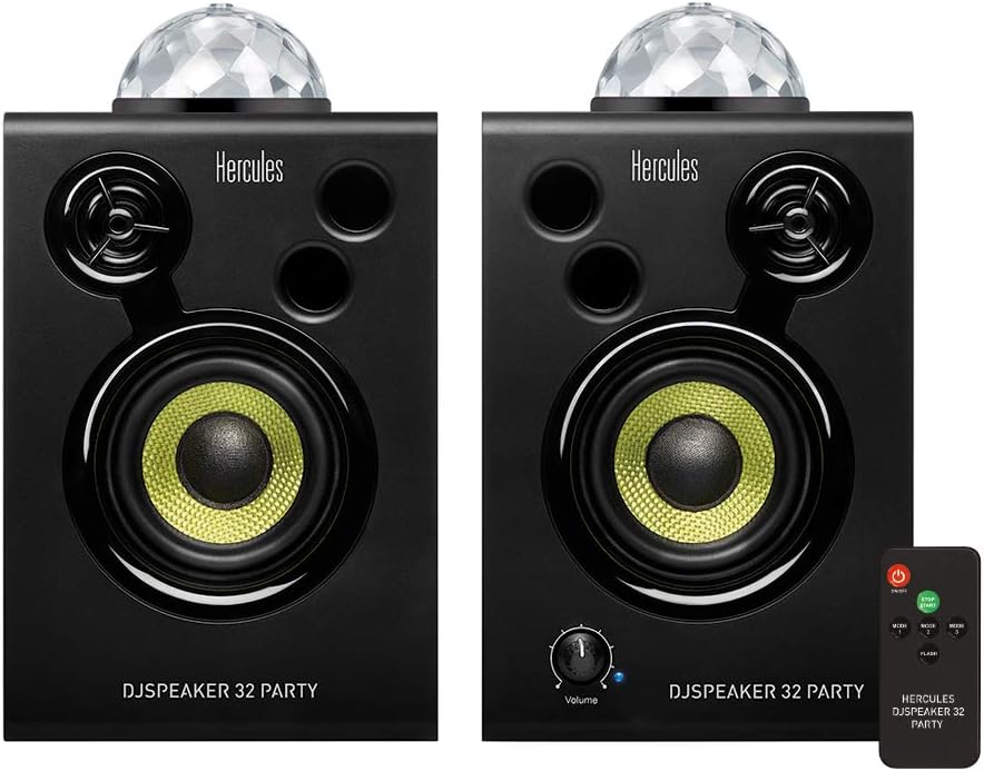 DJSpeaker 32 Party | 15-Watt RMS monitor speakers with tempo-synced light show