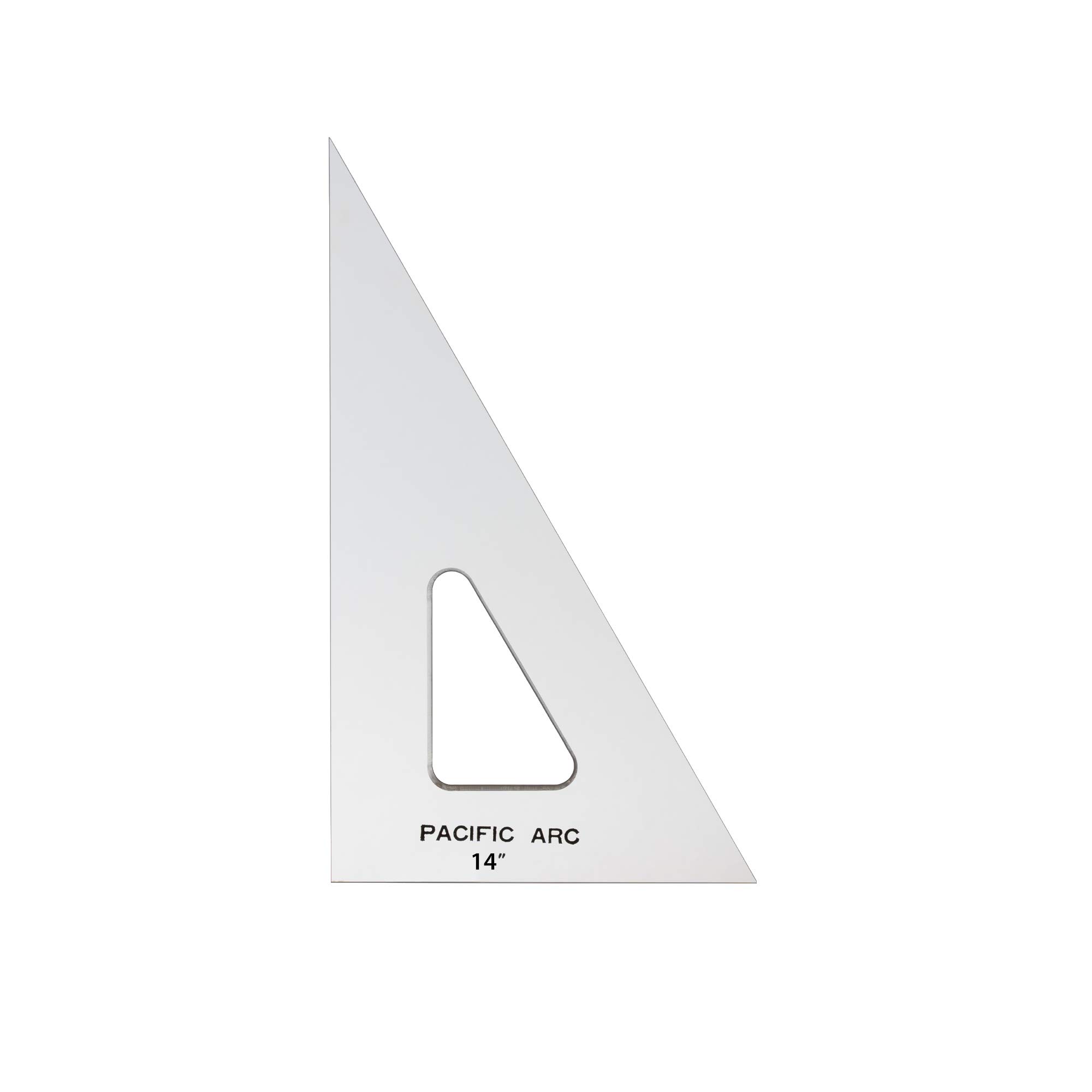 Pacific Arc Drafting Triangle, 14-inch, 30/60/90 Degrees, Clear Acrylic