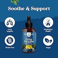 Vista 6 de USDA - Gotas orgánicas de gordolobo para pulmones – Desintoxicación y limpieza de pulmón a base de hierbas con extracto de raíz de malvavisco y hoja