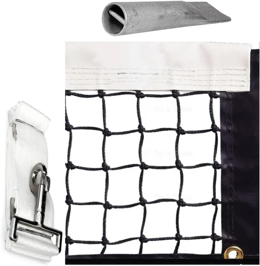 MacGregor Super Pro 5000 42’ Tennis Net w Center Strap & Pipe Anchor Included, Black