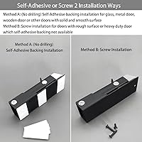 Vista 3 de Tope de puerta autoadhesivo sin taladrar, soporte para puerta abierta, tope de puerta para parte inferior de la puerta, tope de puerta abatible