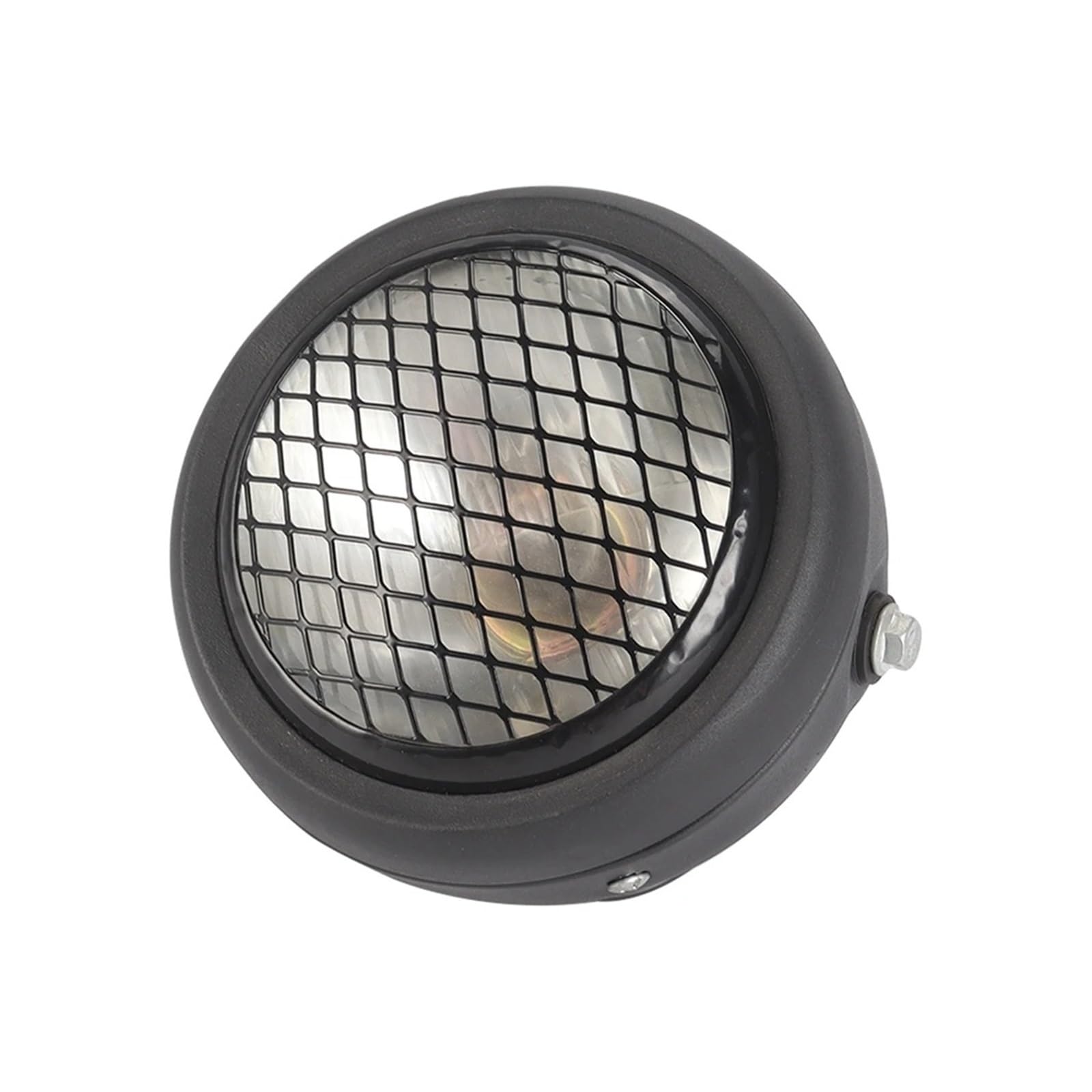 Faretti Moto Faro Per Scooter Per Moto | Accessorio per moto con paralume con griglia a rete rotonda retrò.