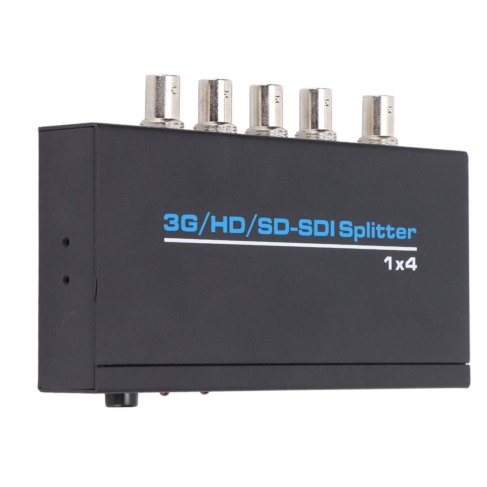 S114 SDI Splitter 1 in 4 out, Distributore Coassiale Amplificatore Video Splitter Box BNC, Distributore Digitale SDI Supporta SD‑SDI HD‑SDI 3G‑SDI Fino a 1320 Piedi AC(Nero)