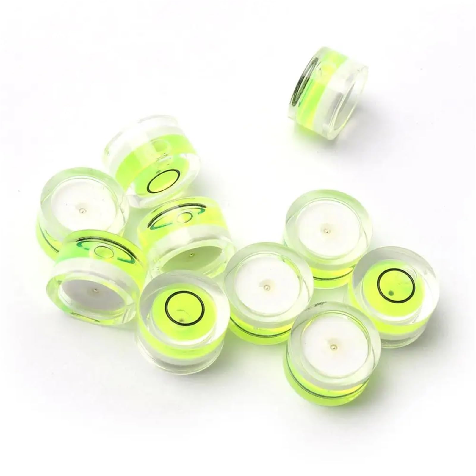 10 Uds. Nivel de burbuja redondo de 14x8mm Mini nivel de burbuja instrumento de medición de nivel de diana herramientas círculo de nivel de burbuja de disco adhesivo | 10Pcs 14x8mm Round Bubble Level Mini Spirit Level Bullseye Level Measurement Instrument