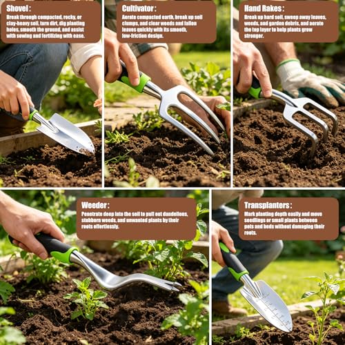 Set de 13 piezas de jardinería con bolsa y delantal verde miniatura 5