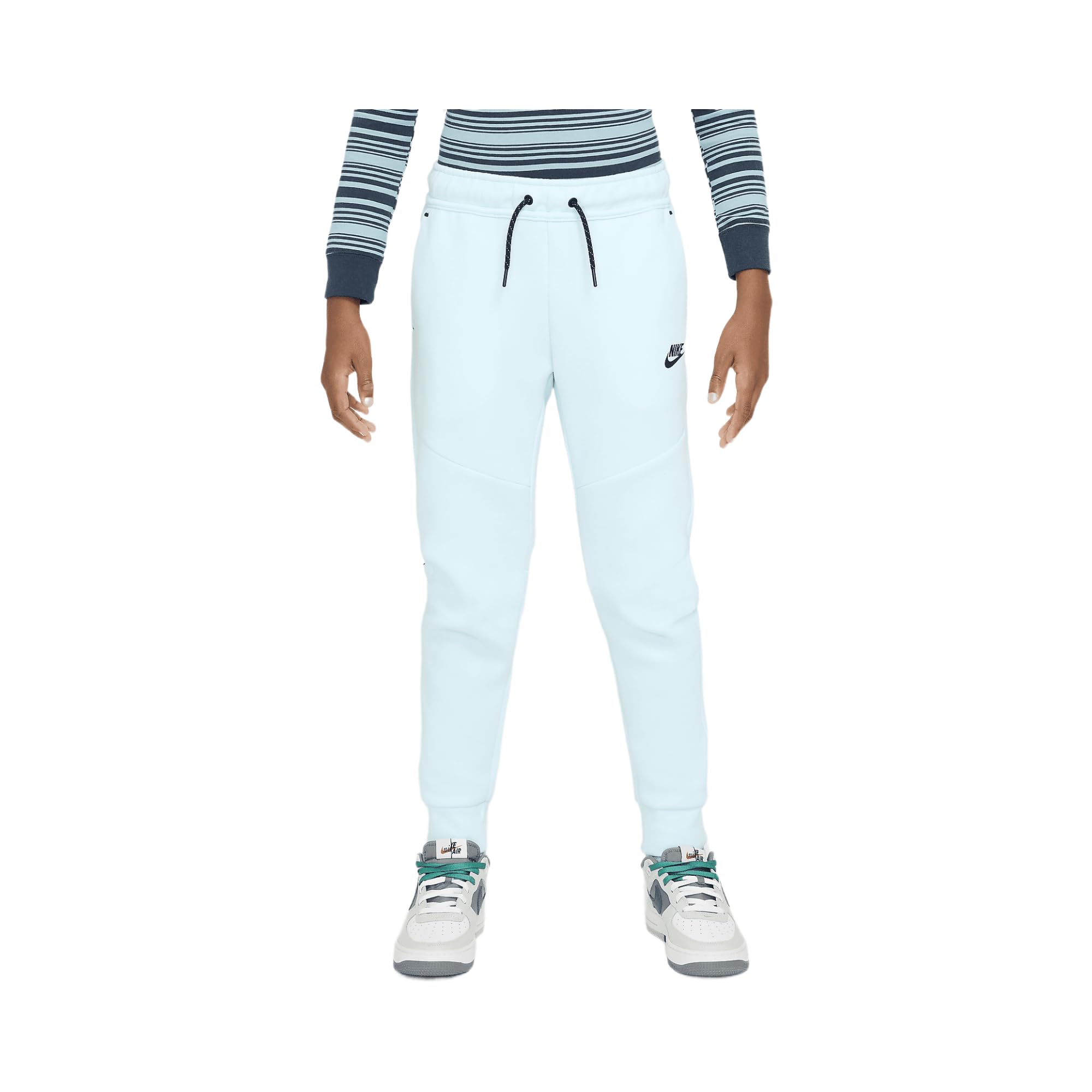 Nike Sportswear Tech Fleece Big Kids' Joggers (HV5869-474, Glacier Blue/Black/Black) Size X-Small