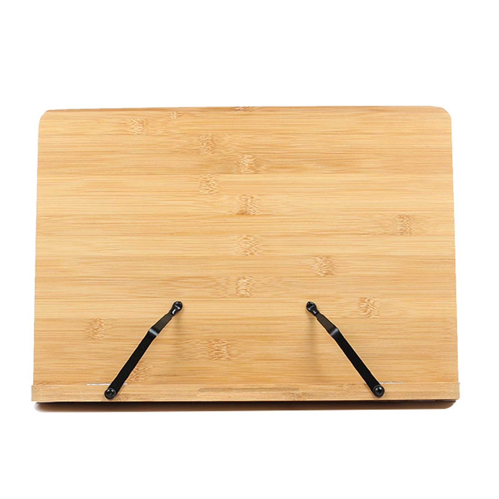 HJXGQJM Atril De Madera De Sobremesa,Bambú Soporte for Libro De Cocina, Plegable Soporte con Respaldo Ajustable & Patrón Elegante for Libro De Cocin Y Receta(Ordinary Board)