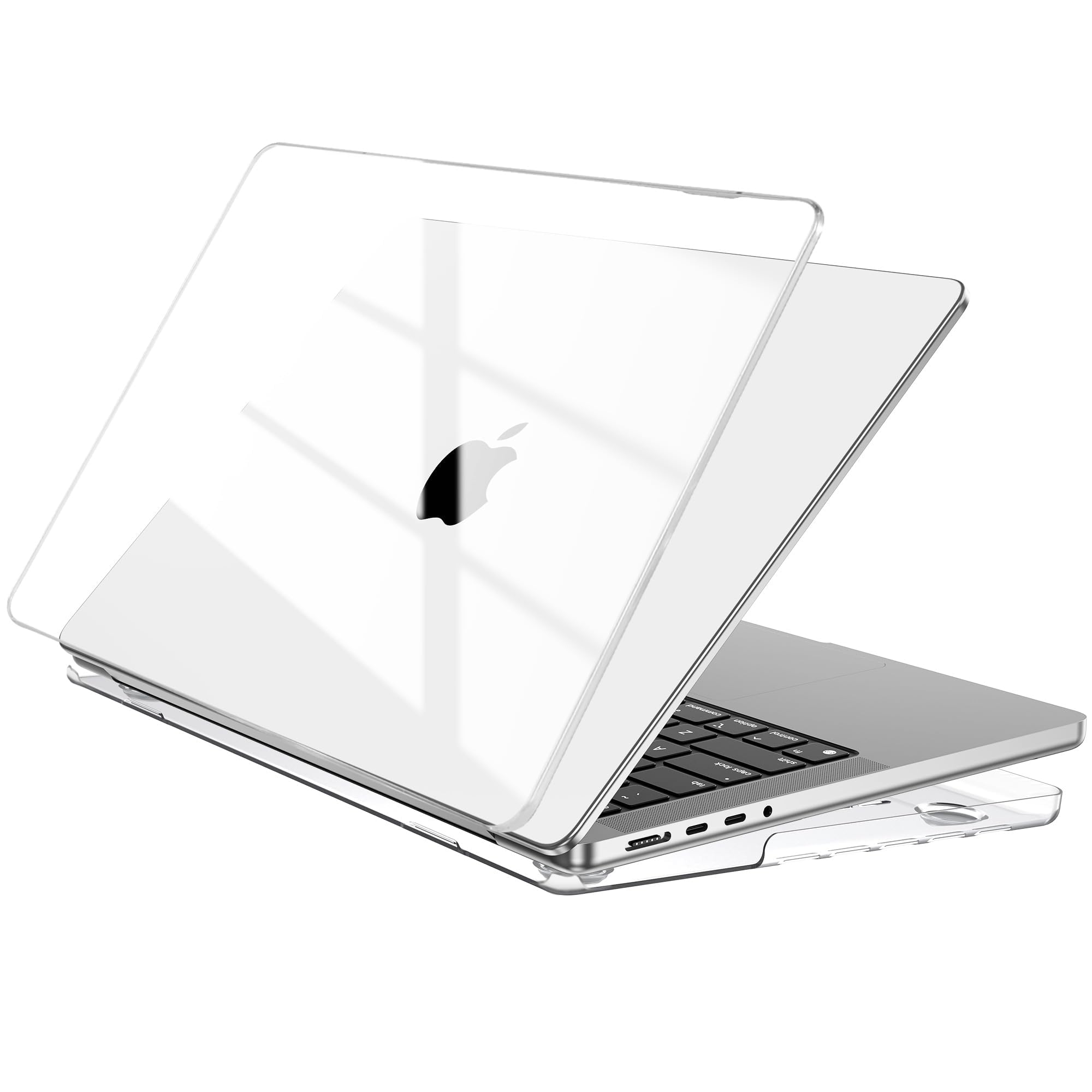 EooCoo Case Compatible for New MacBook Pro 16 inch M4 A3403 A3186 M3 A2991 M2 A2780 M1 A2485 Pro Max Chip with Touch ID, 2024-2021 Release, Plastic Hard Shell, Smooth Shiny Surface, Crystal Clear-image-16