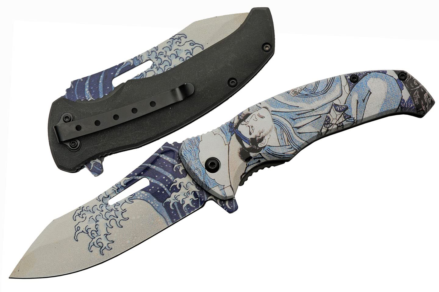 SZCO Supplies 300576-BL Great Wave Liner Lock Edc Folding Knife