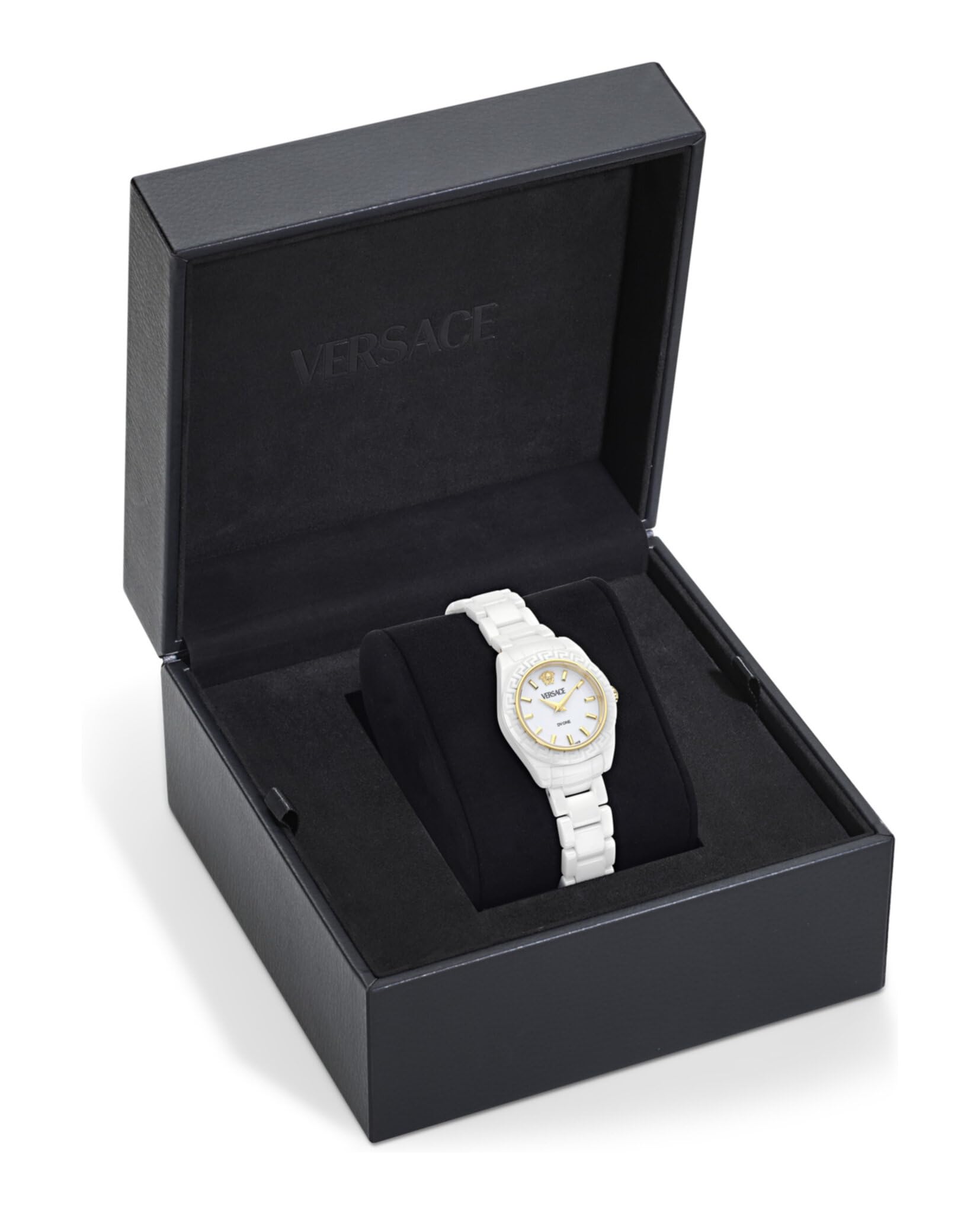 Versace Orologio Analogico al Quarzo Svizzero da Donna con Cinturino in Ceramica VE9F00224