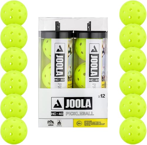 JOOLA HC-40 - Pelotas de pickleball para canchas duras con tubo de almacenamiento  Pelotas aprobadas por USAP para juego de torneos  Paquete de 3 o