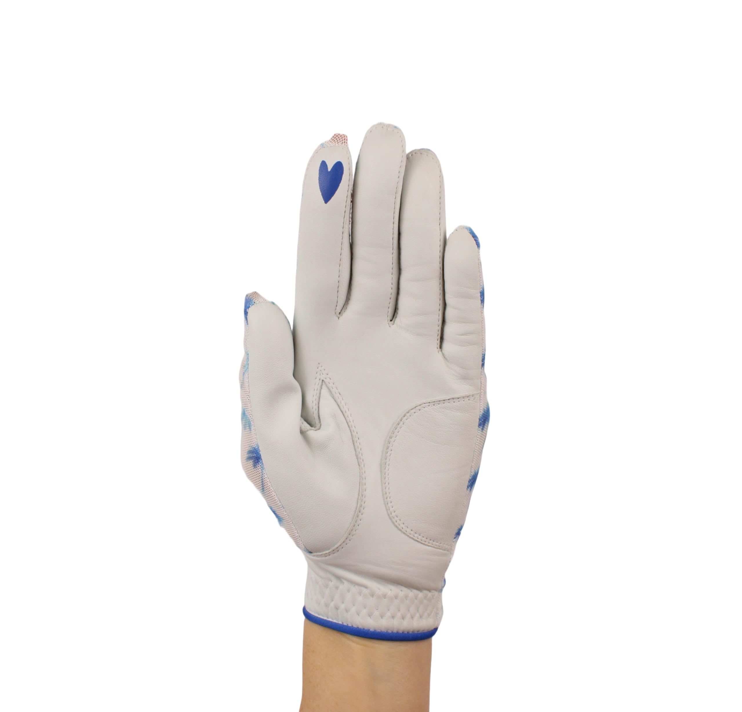 Hand Candy Golf Glove – Premium Cabretta Leather – “Palm Trees” – Left Hand Women's Golf Glove with Matching Ball Marker (Small)