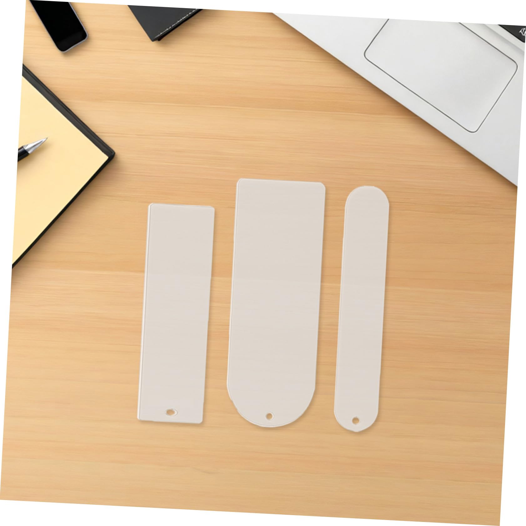 Segnalibri Acrilici Trasparenti con Nappe per DIY Forme Rettangolari e Rotondi per Studenti Insegnanti e Amanti dei Libri Leggeri e Facili da Personalizzare
