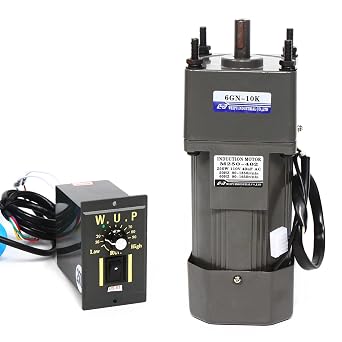 Electric Gear Motor 110V 250W AC Gear Reducer Motor with Speed Controller Electric Single-Phase Motor High Torque Gear Motor 0-135RPM Adjustable Variable Speed Gear Reduction Motor 250W 10K