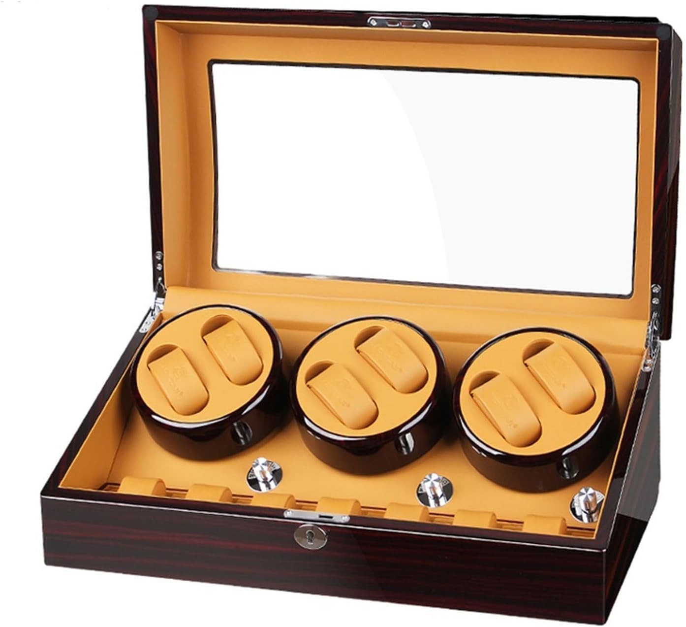 CGCSYZ Wooden Automatic Watch Winder 6+7 Slots, Piano Paint Storage Box with Silent Japanese Motor, Leather Pillows, Dustproof Display Case