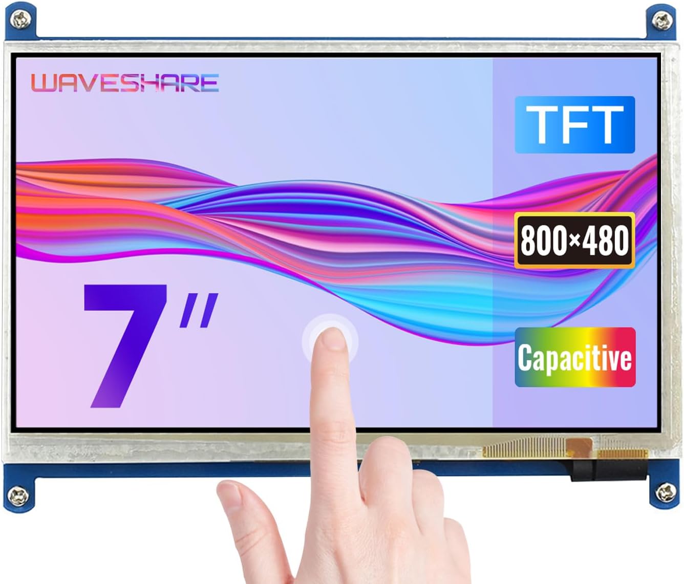 waveshare7inch HDMI LCD B for Various Systems Raspberry Pi/Raspberry Pi 3 Model B+ 800x480 Rev3.1 Capacitive Touch Screen LCD Display HDMI Interface.