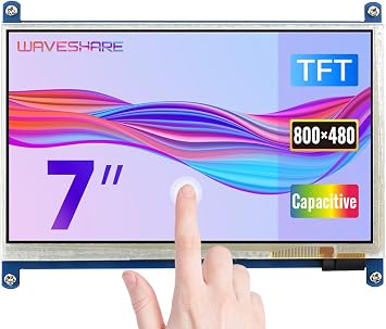 Waveshare 7inch HDMI LCD B for Various Systems Raspberry Pi/Raspberry Pi 3 Model B+ 800x480 Rev3.1 Capacitive Touch Screen LCD Display HDMI Interface.