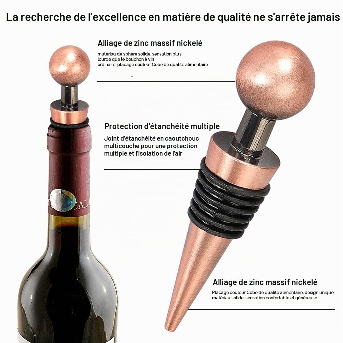 Tire bouchon dans une boîte cadeau en bois, ouvre bouteille de luxe, ensembles de sommelier avec ouvre-bouteille, bouchons à vin, ensembles d'accessoires pour vin (Style 02)