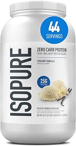 Isopure Zero Carb Protein Powder, 100% Whey Protein Isolate, Flavor: Creamy Vanilla, 1.36 kg (Packaging May Vary)